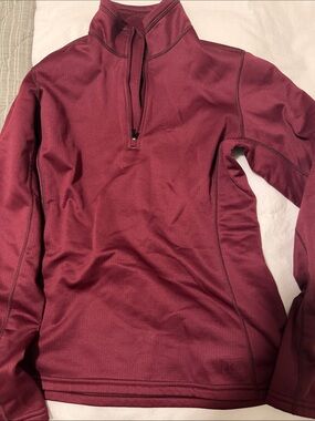 REI Women’s Maroon Zip-Neck Performance Pullover